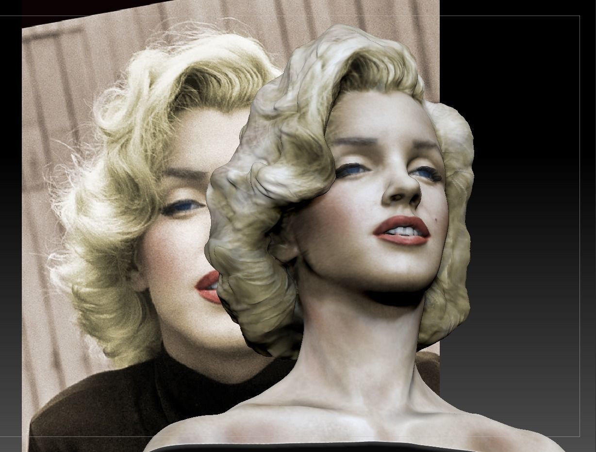 Marilyn Monroe Photorealistic 3D Model 3D print model_7