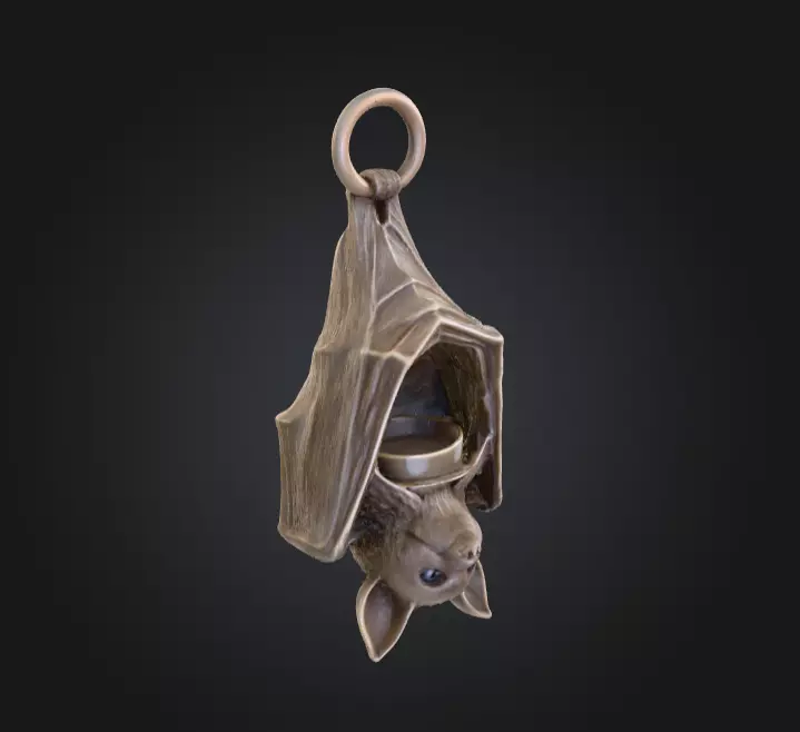 Candle Holder Low-poly 3D model_5