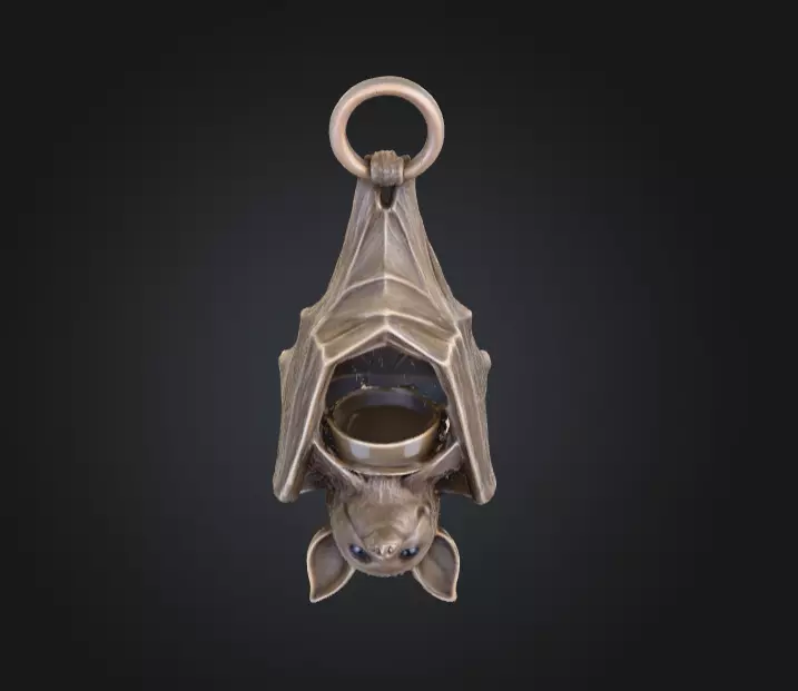 Candle Holder Low-poly 3D model_0