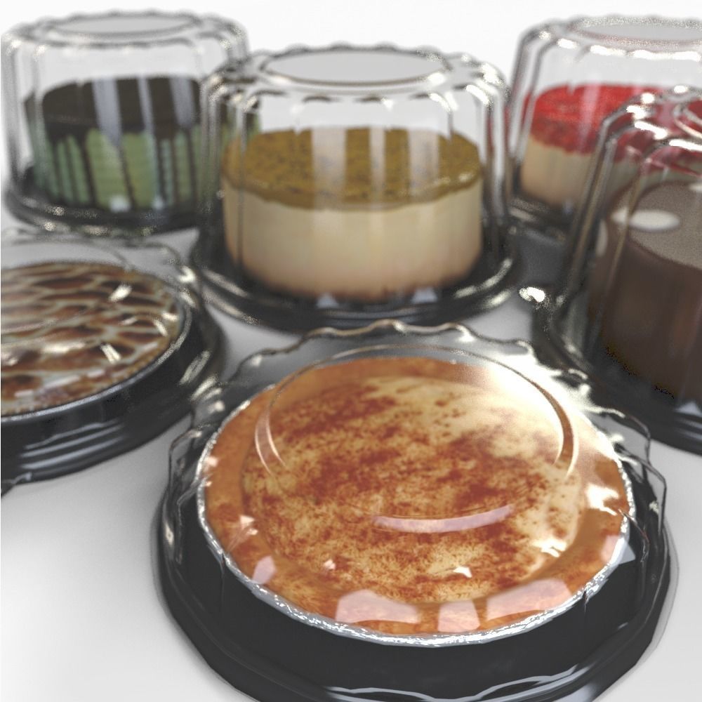 Packaged dessert cakes 3D model_0
