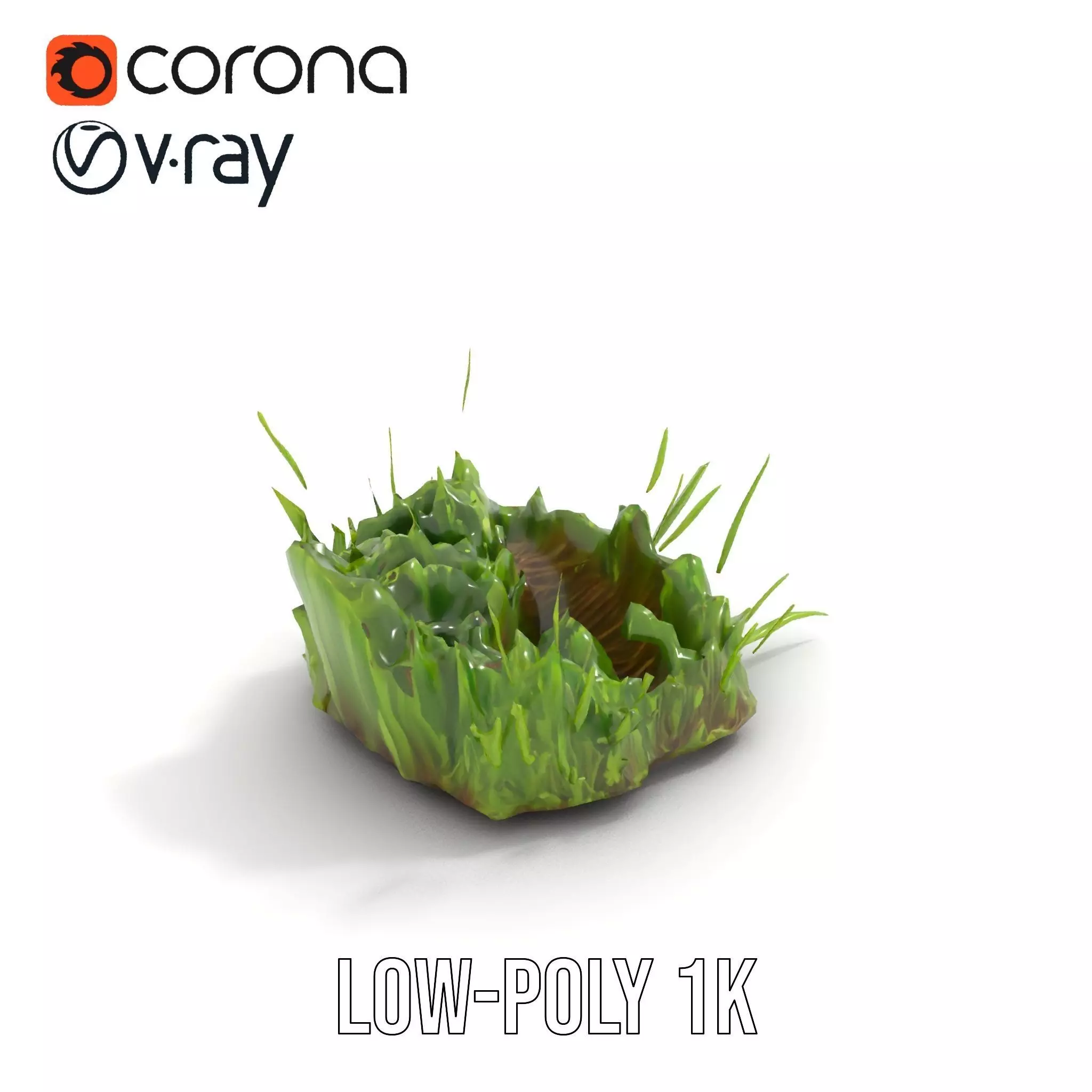 Lush Grass Foliage model pack Low-poly 3D model_8