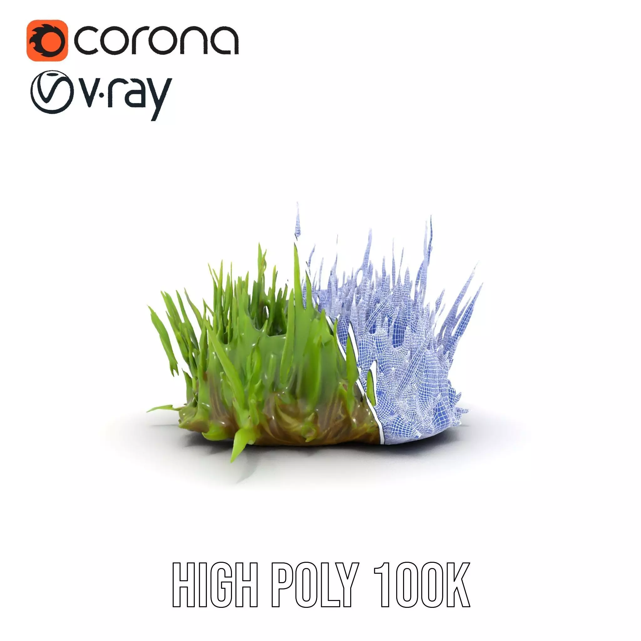 Lush Grass Foliage model pack Low-poly 3D model_34