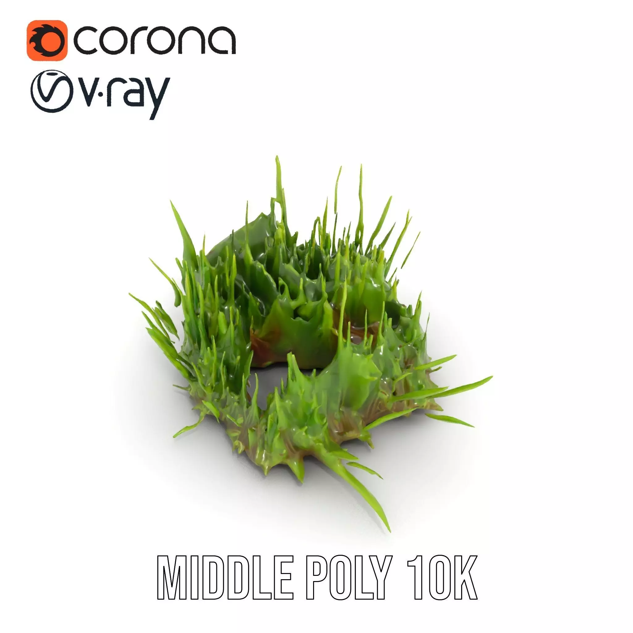 Lush Grass Foliage model pack Low-poly 3D model_6