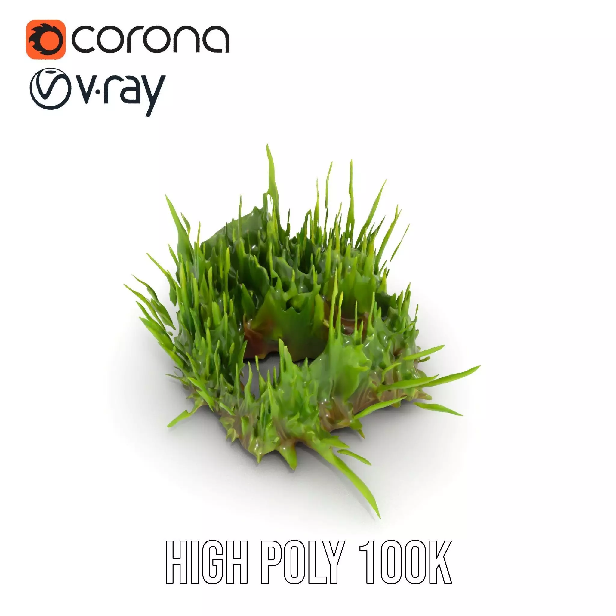 Lush Grass Foliage model pack Low-poly 3D model_9
