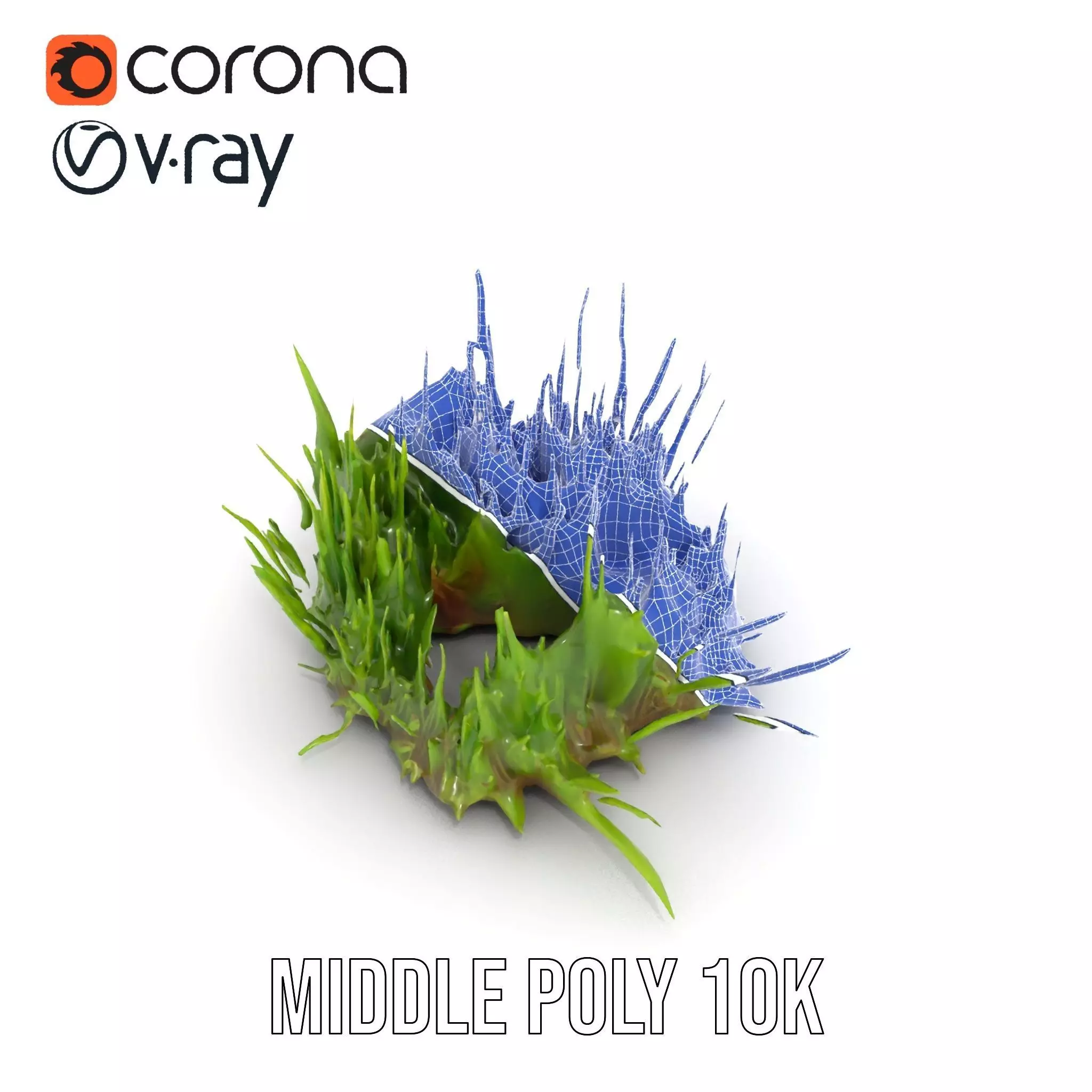 Lush Grass Foliage model pack Low-poly 3D model_24