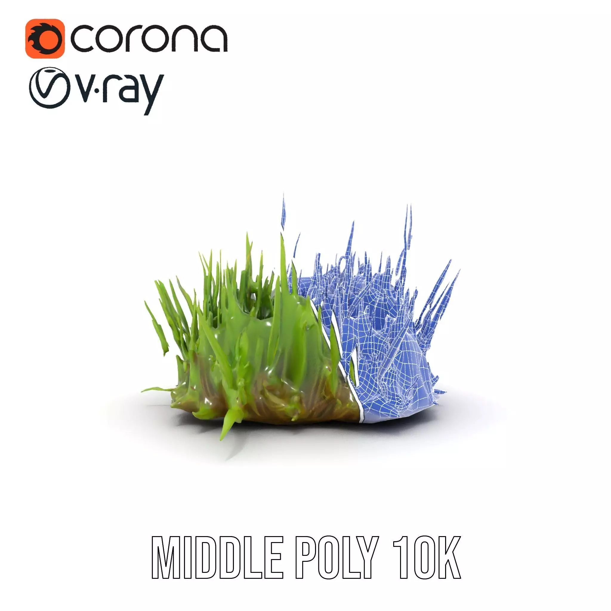 Lush Grass Foliage model pack Low-poly 3D model_29
