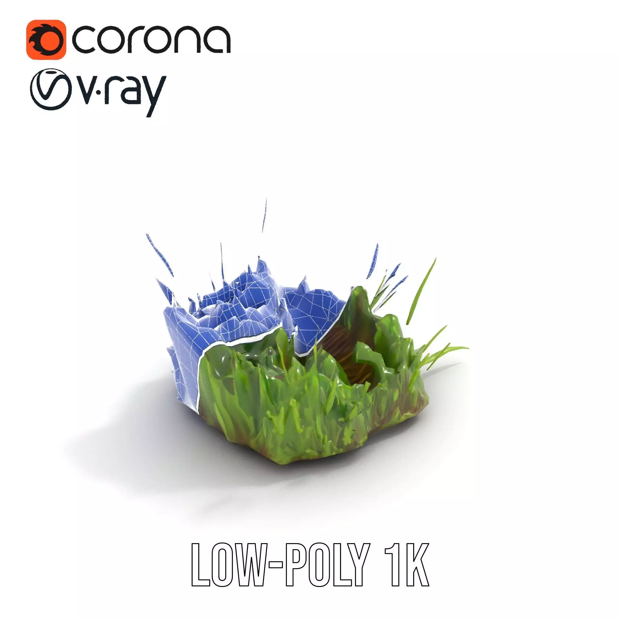 Lush Grass Foliage model pack Low-poly 3D model_22