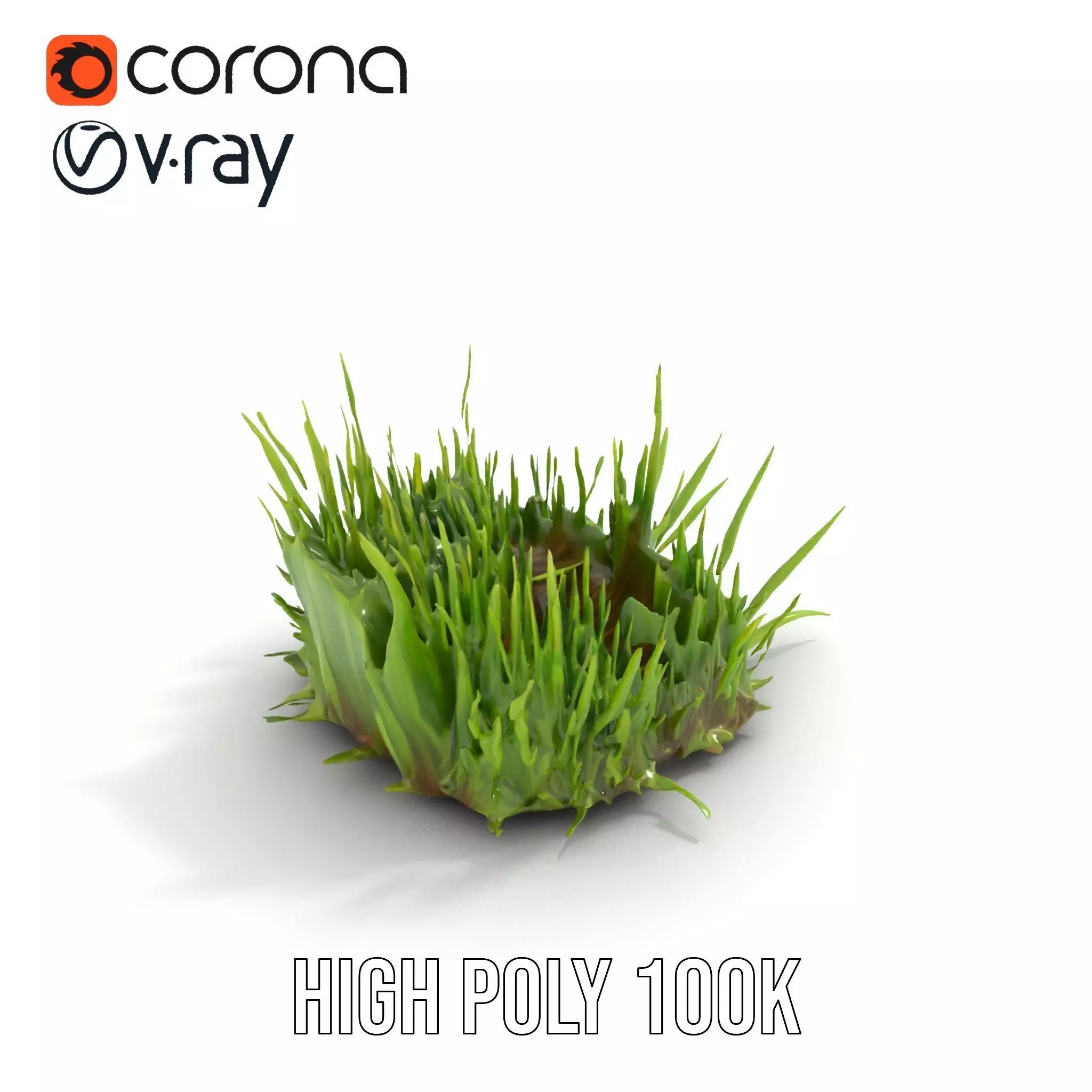 Lush Grass Foliage model pack Low-poly 3D model_17