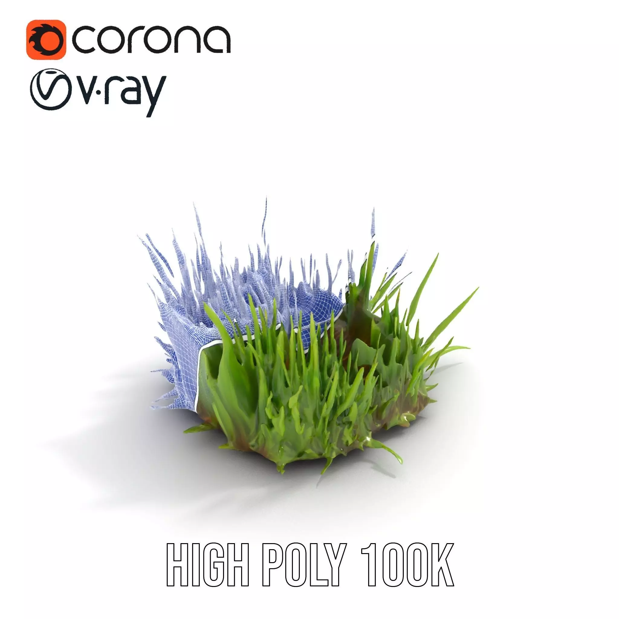 Lush Grass Foliage model pack Low-poly 3D model_23