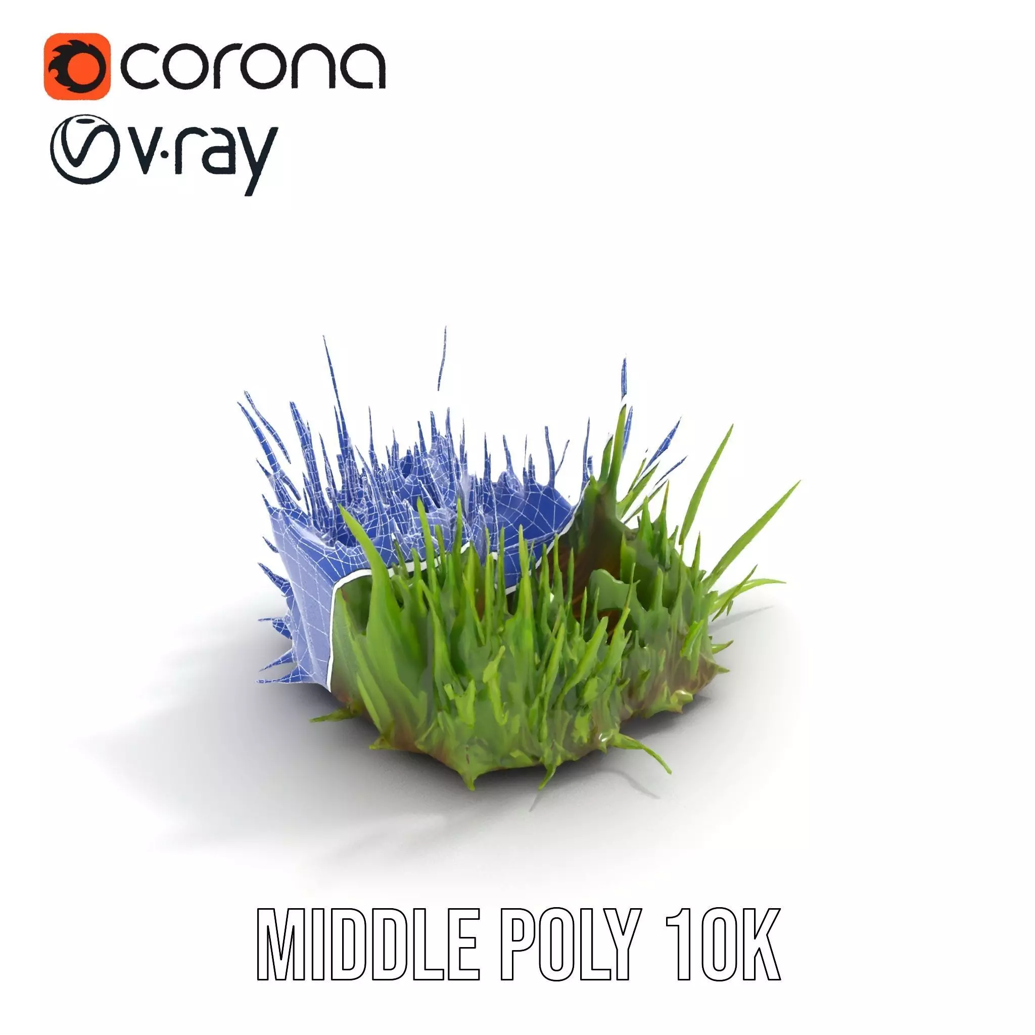 Lush Grass Foliage model pack Low-poly 3D model_21