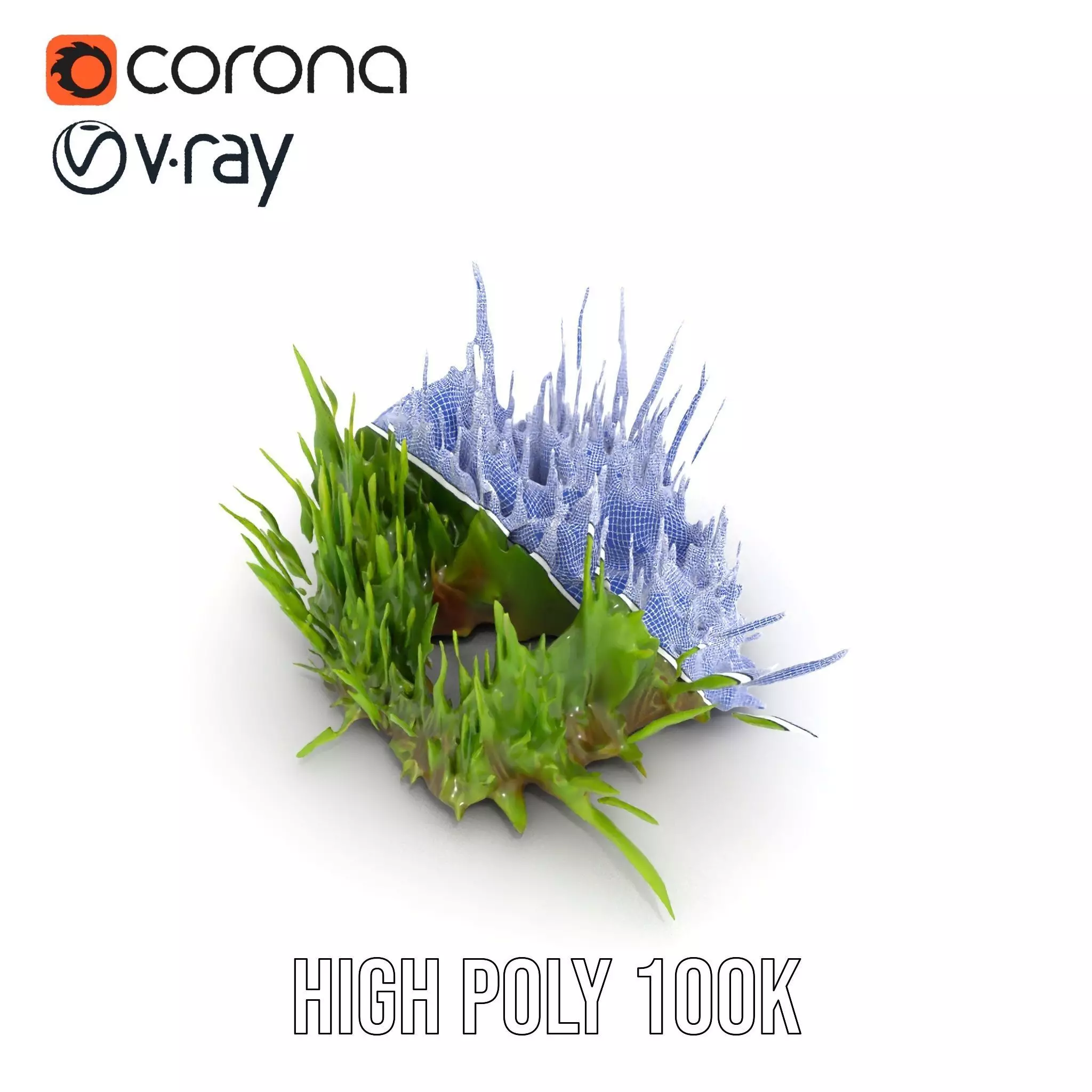 Lush Grass Foliage model pack Low-poly 3D model_31