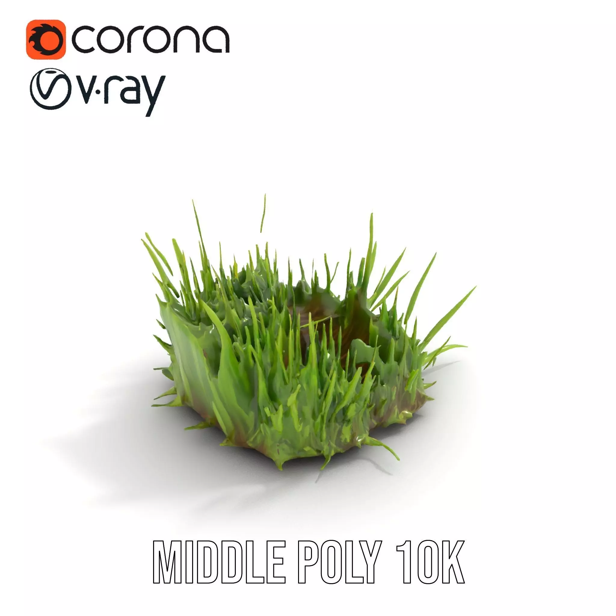 Lush Grass Foliage model pack Low-poly 3D model_5