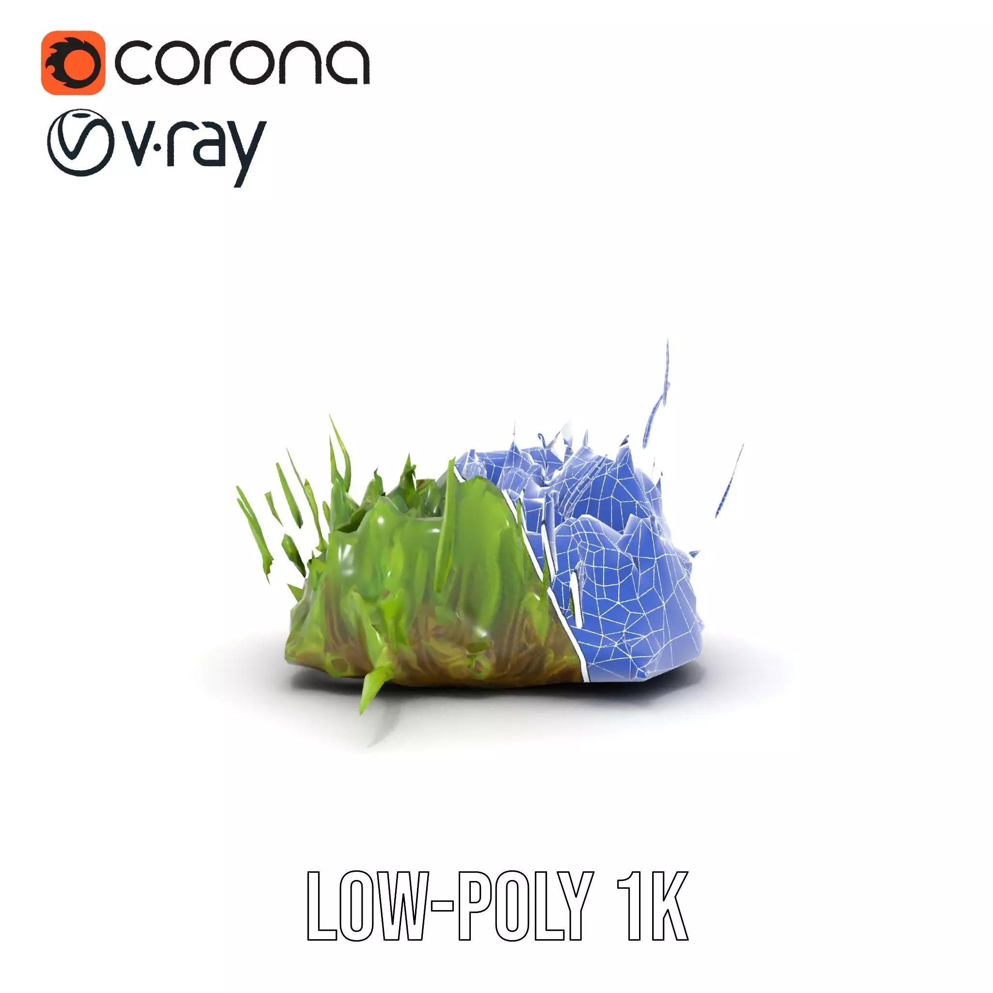 Lush Grass Foliage model pack Low-poly 3D model_30