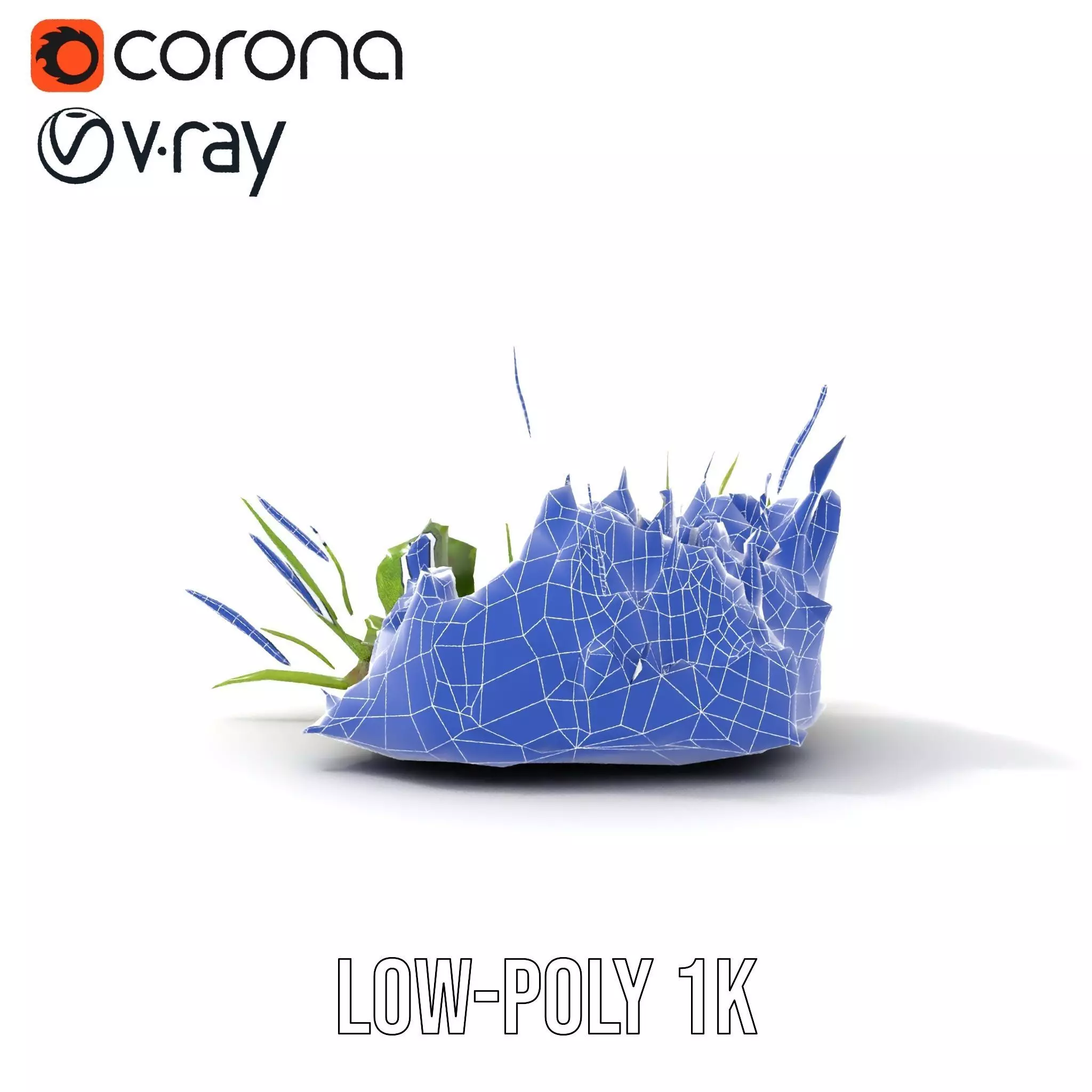 Lush Grass Foliage model pack Low-poly 3D model_13