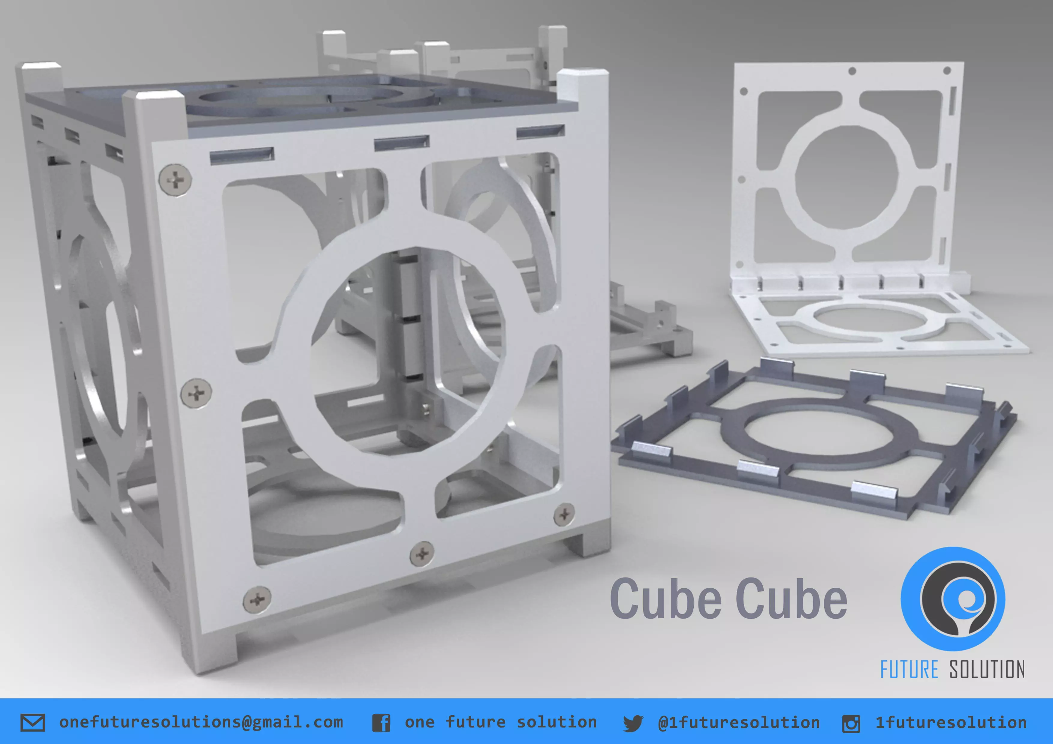 Cube Cube metal frame with two parts Free 3D print model_0