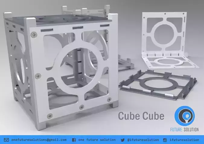 Cube Cube metal frame with two parts Free 3D print model
