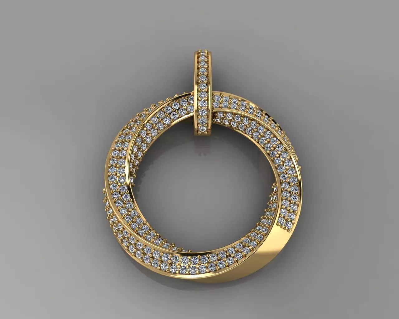 Solid Love Diamond Pendant 3D print model