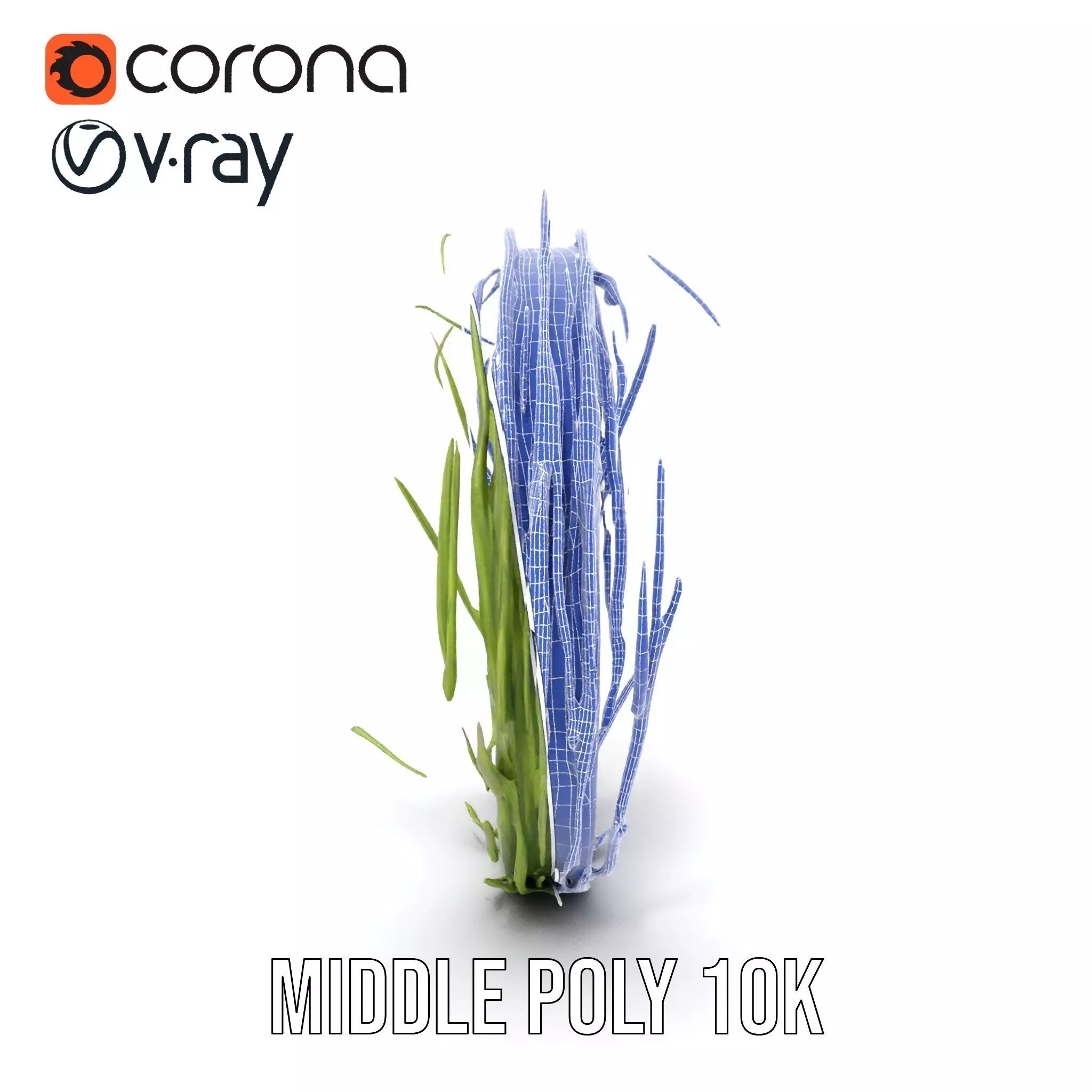 Green Grass Wreath model pack Low-poly 3D model_17