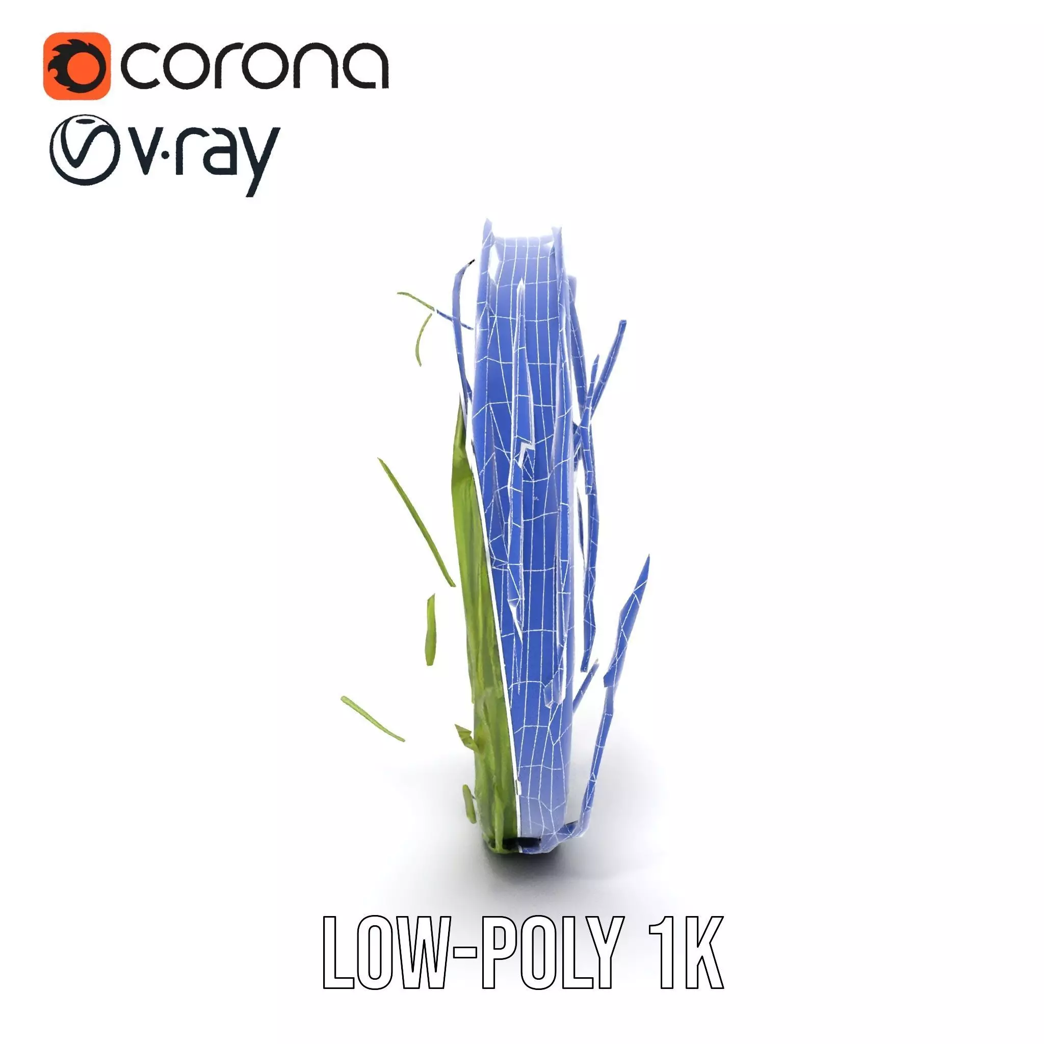 Green Grass Wreath model pack Low-poly 3D model_27