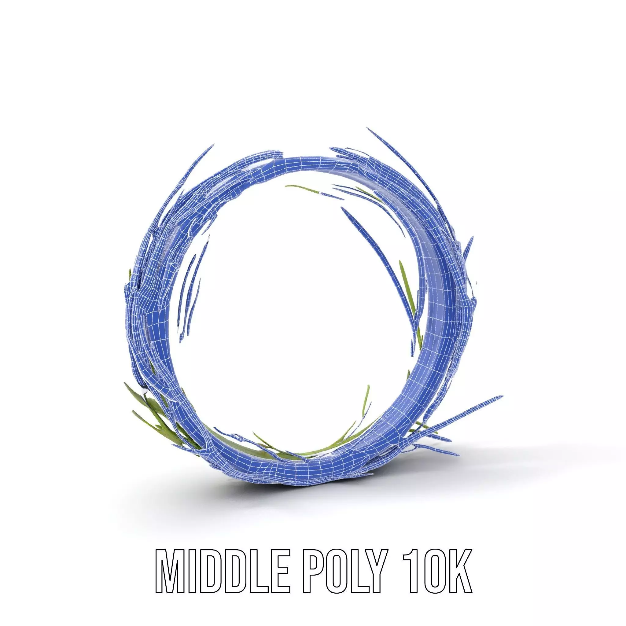 Green Grass Wreath model pack Low-poly 3D model_9