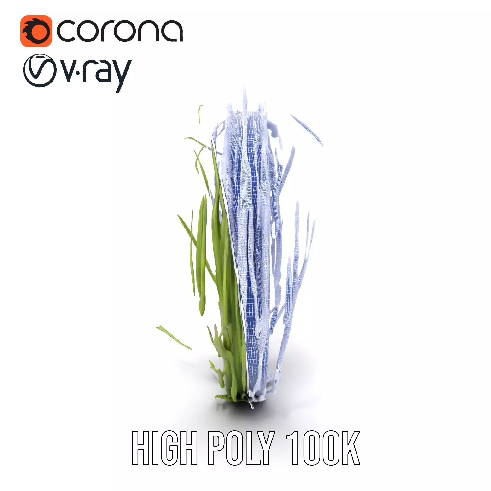 Green Grass Wreath model pack Low-poly 3D model_32