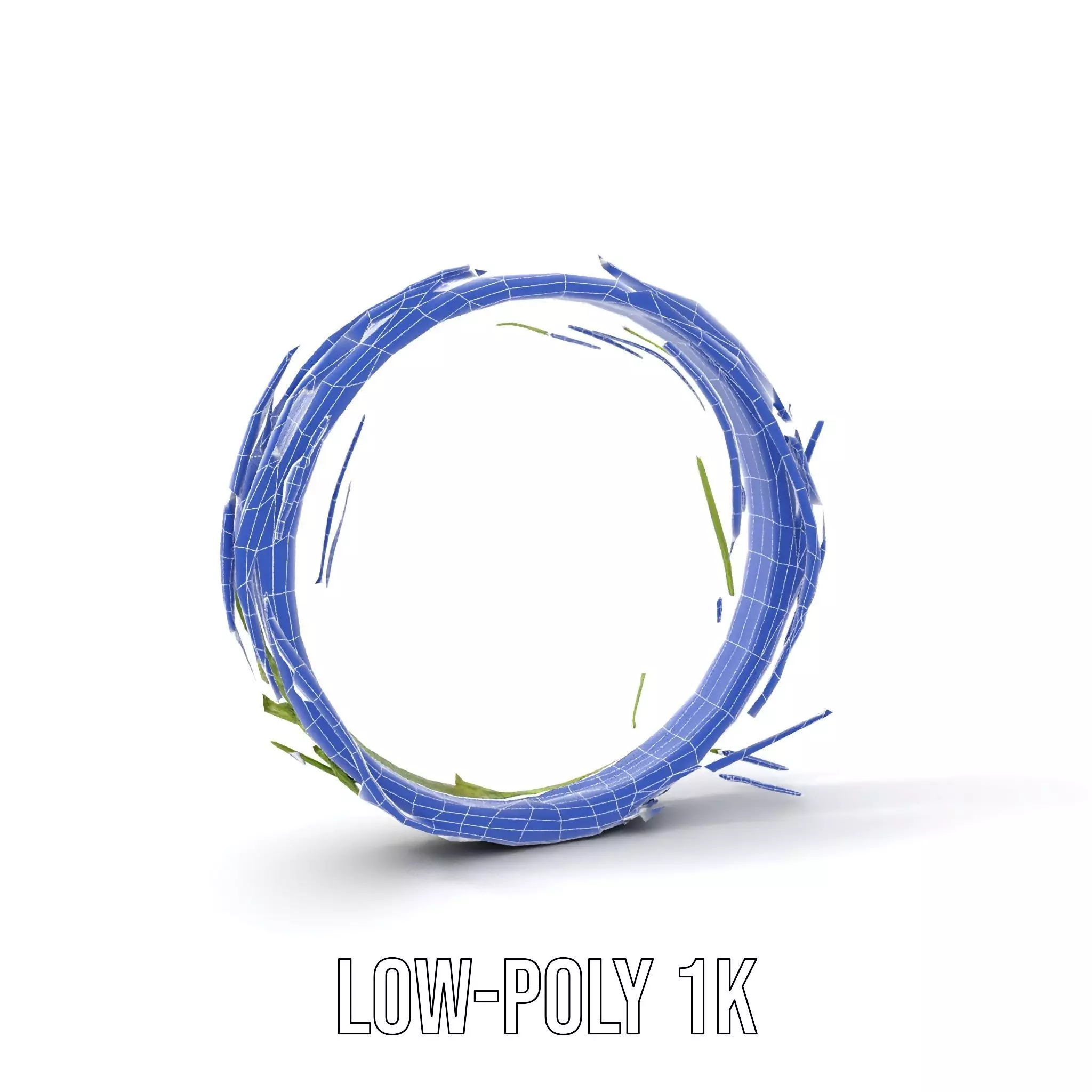 Green Grass Wreath model pack Low-poly 3D model_24