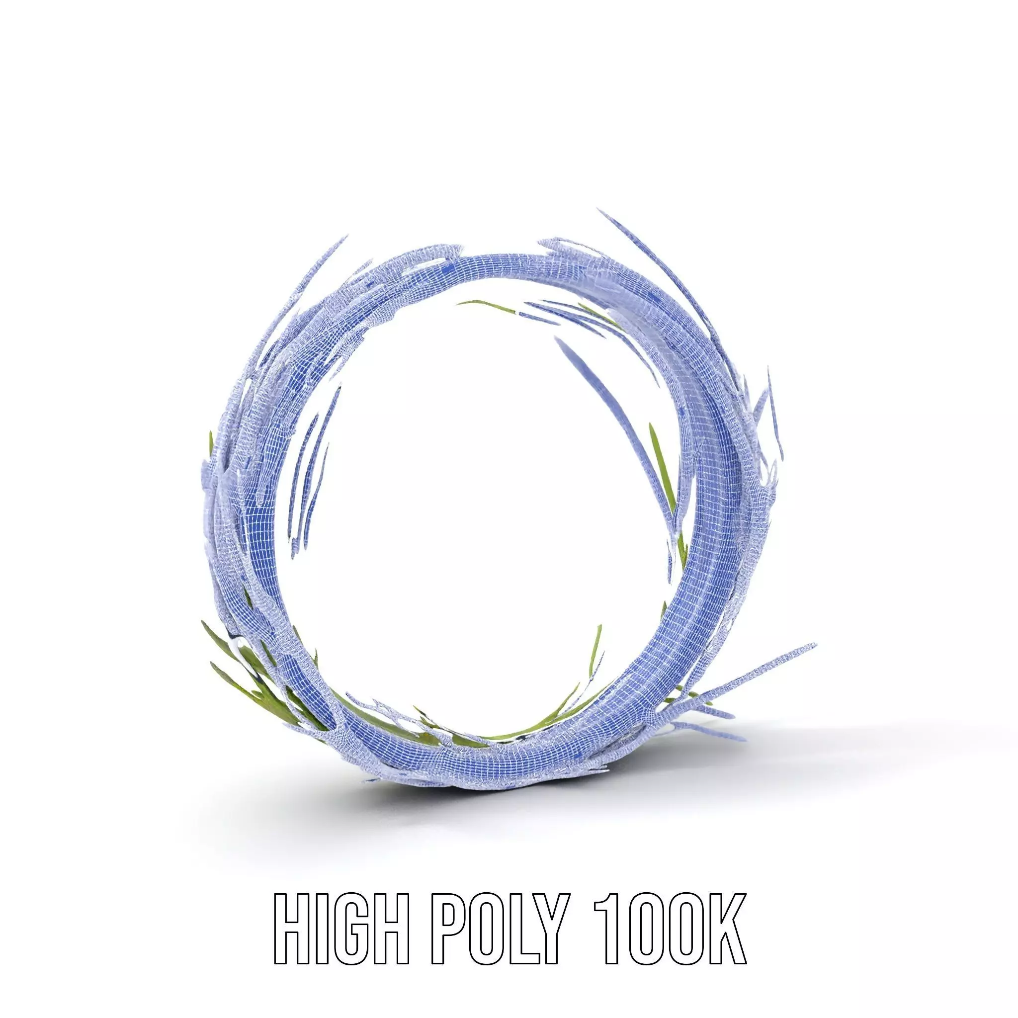 Green Grass Wreath model pack Low-poly 3D model_4