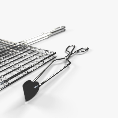 BBQ or barbecue grill set 3D model