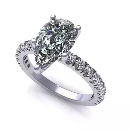 Pear Woman Engagement Ring