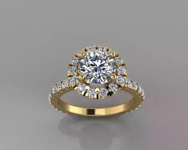 Halo Pave Engagement