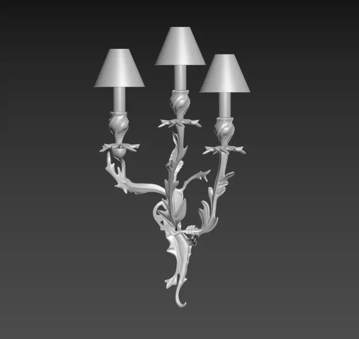 Louis XV Sconce  3D model_7