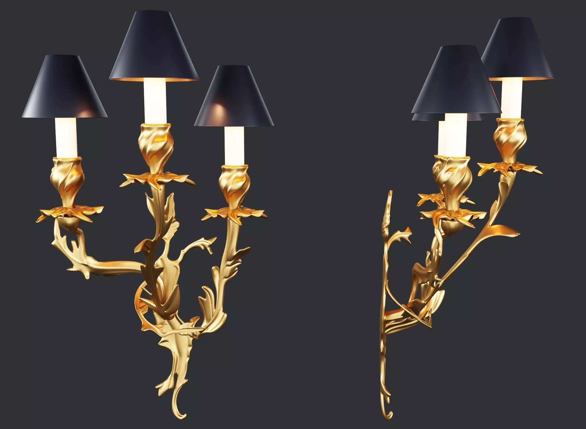 Louis XV Sconce  3D model_0
