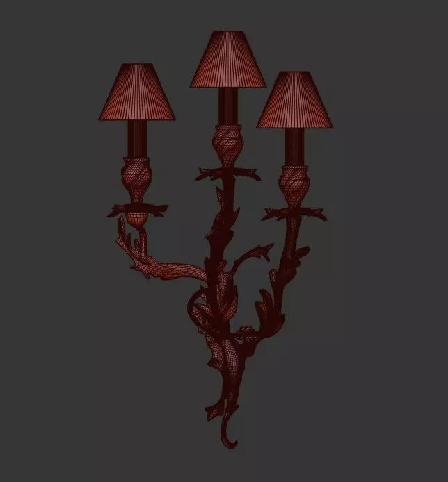 Louis XV Sconce  3D model_9