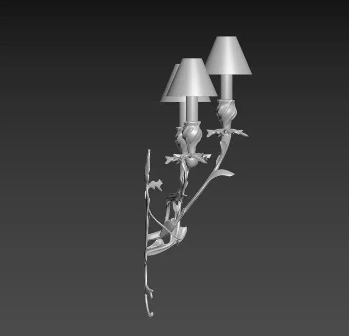 Louis XV Sconce  3D model_6