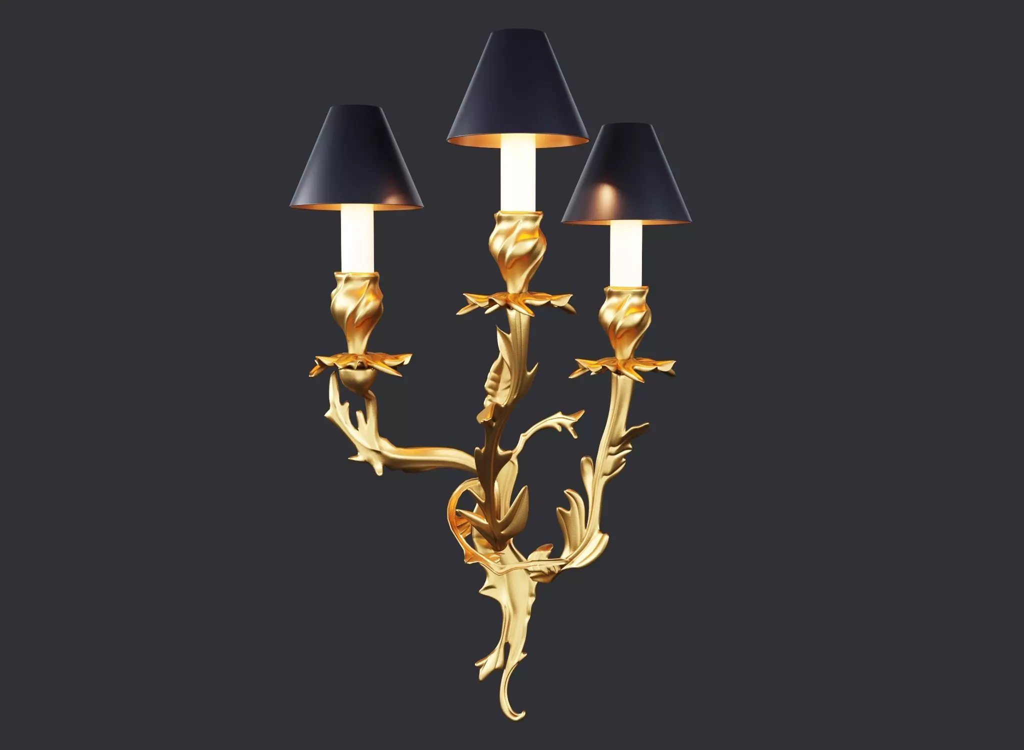 Louis XV Sconce  3D model_3