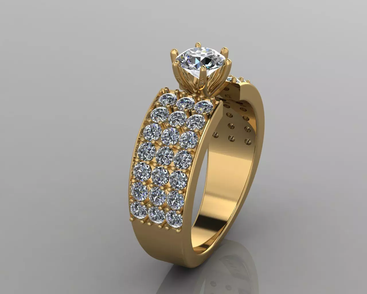 Three Row Engagement 3D print model