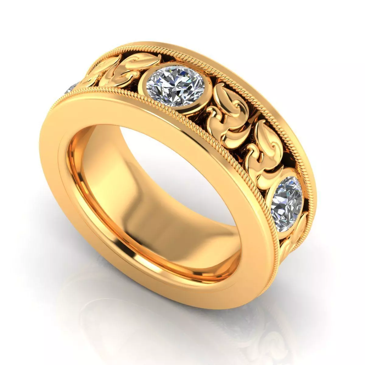 Banteay Srei Man Band Ring 3D print model