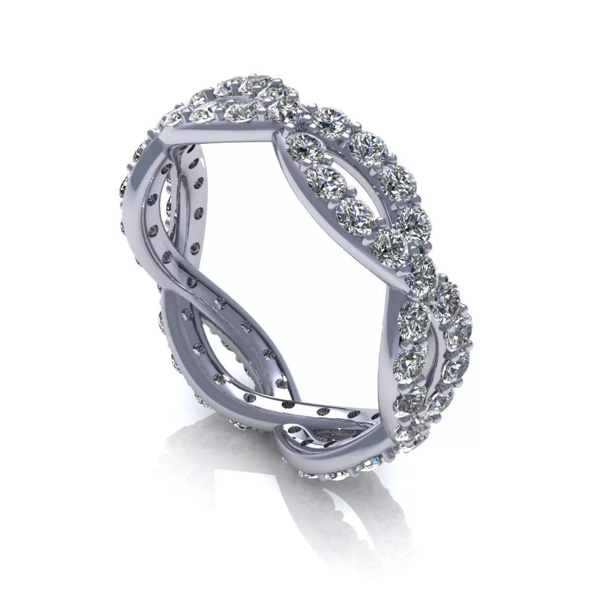 Twist Love Engagement Ring 3D print model