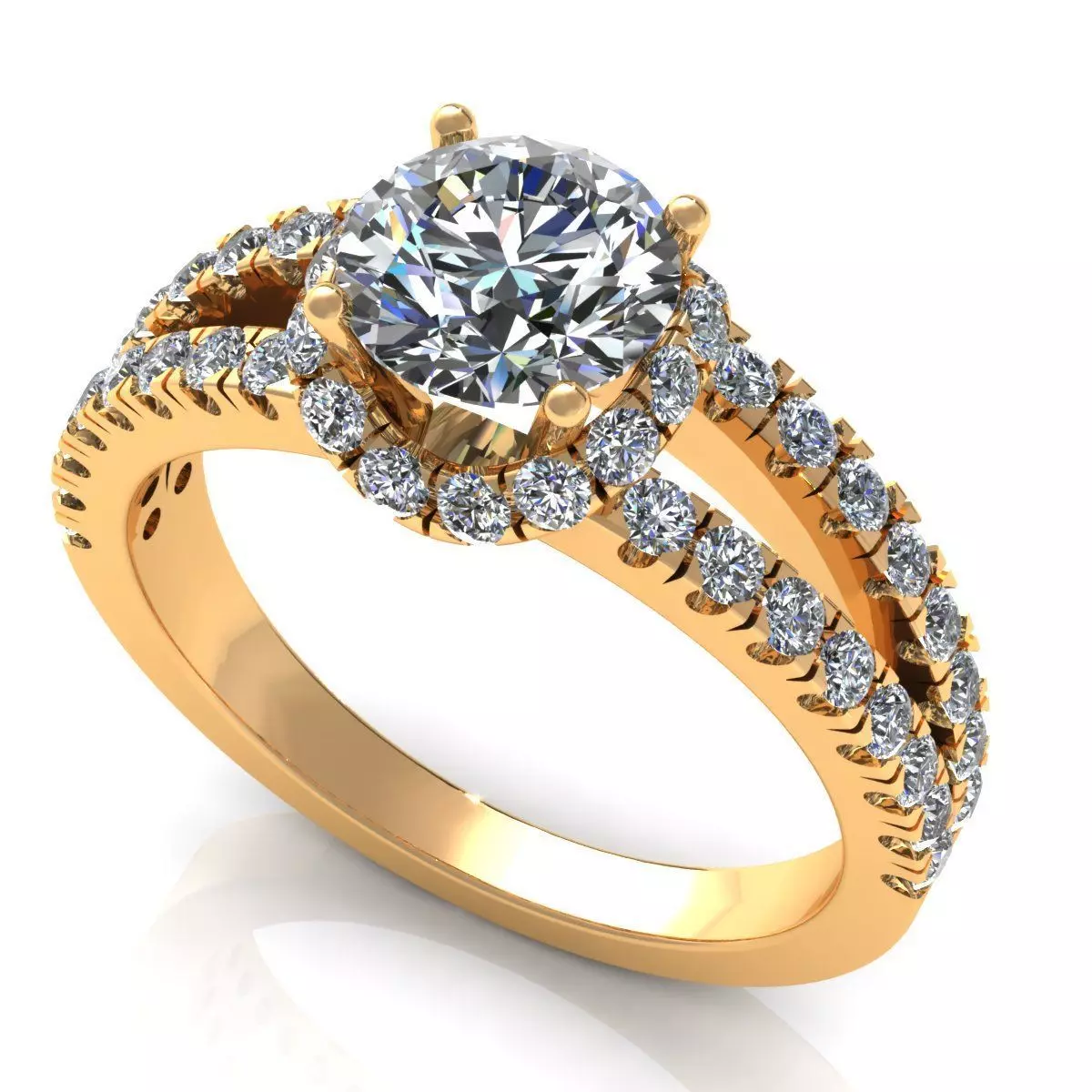Pav Set Woman Wedding Ring 3D print model