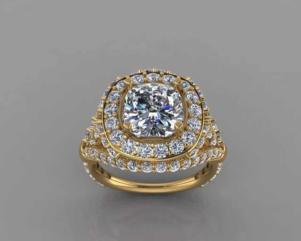 Woman Diamond Wedding Ring 3D print model