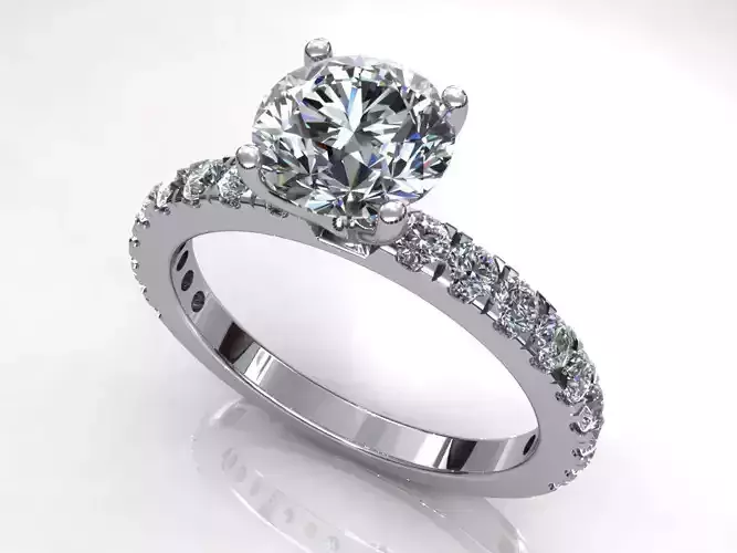 Round Diamond Woman Wedding Ring