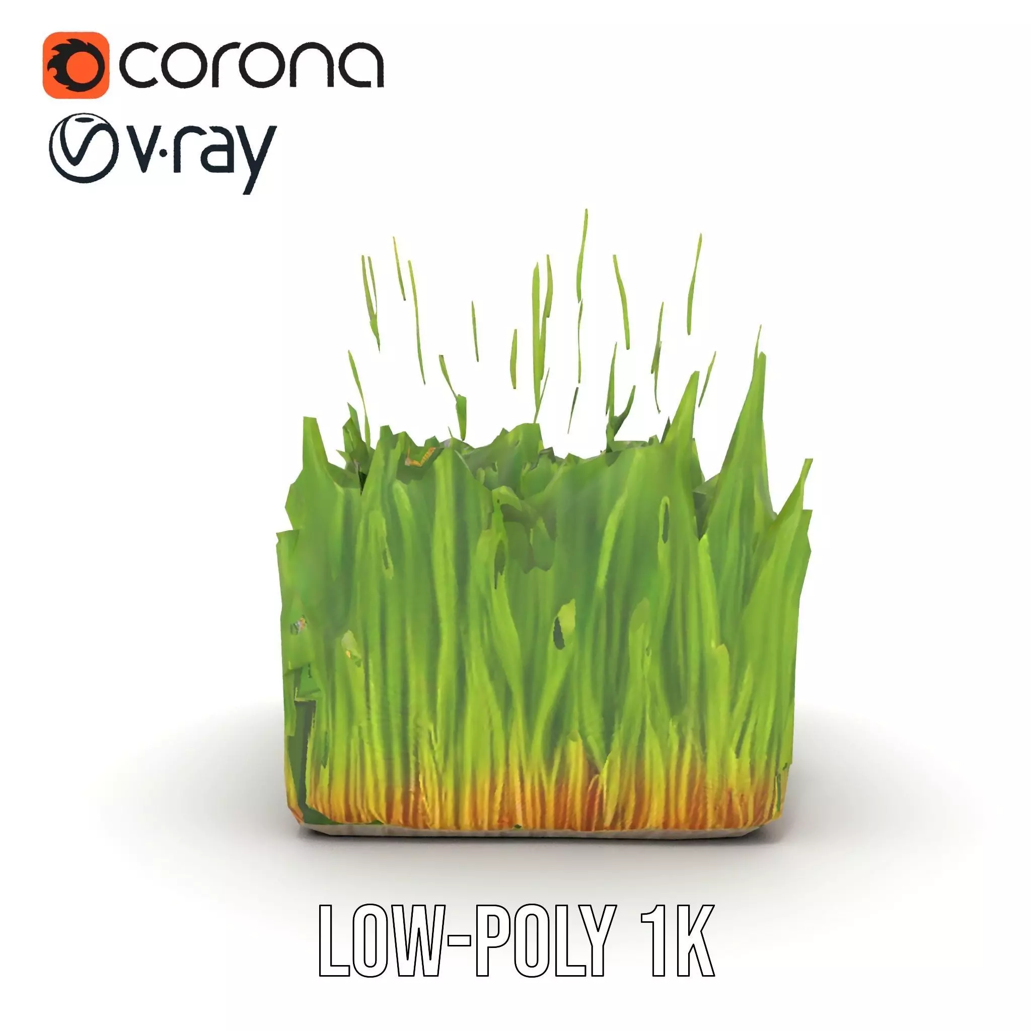 Vibrant Green Grass model pack Low-poly 3D model_28