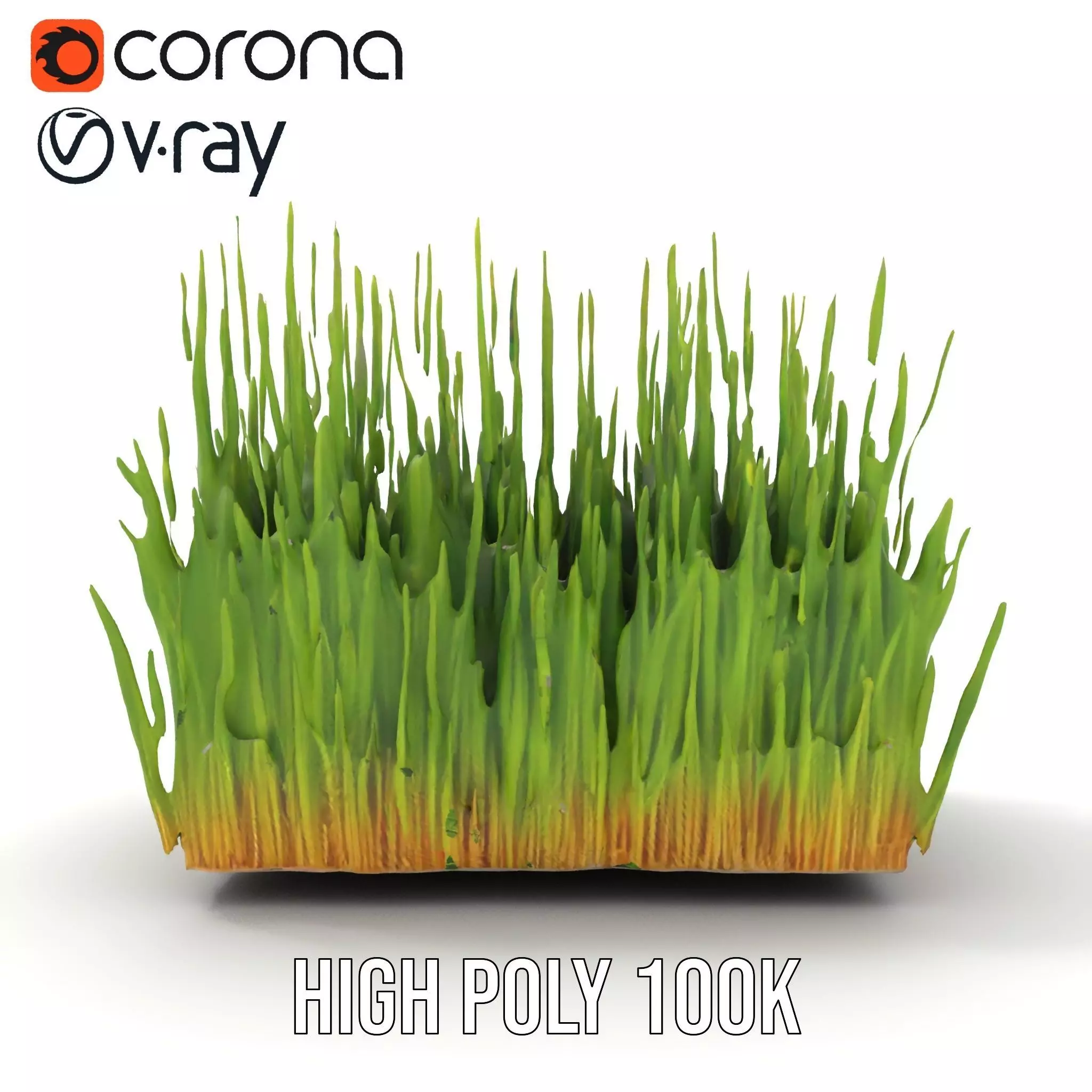 Vibrant Green Grass model pack Low-poly 3D model_26