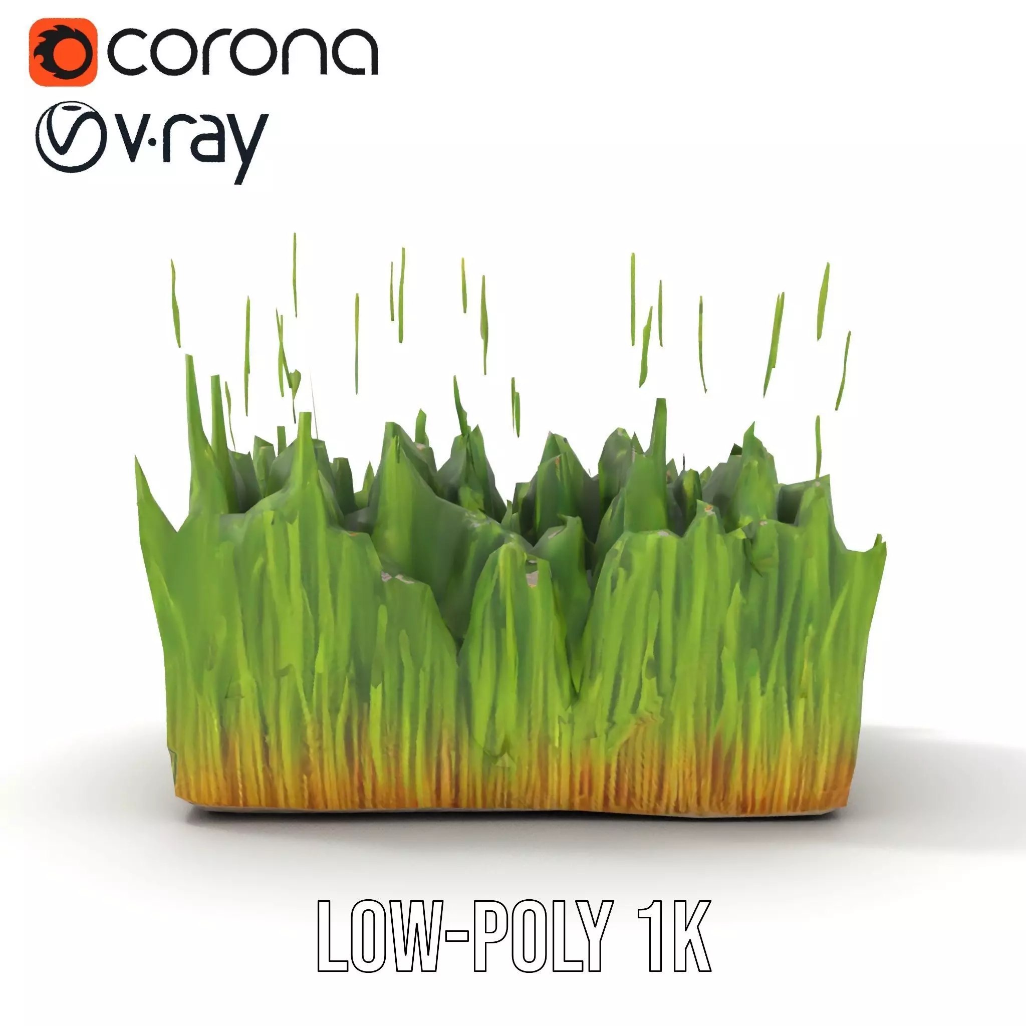 Vibrant Green Grass model pack Low-poly 3D model_9