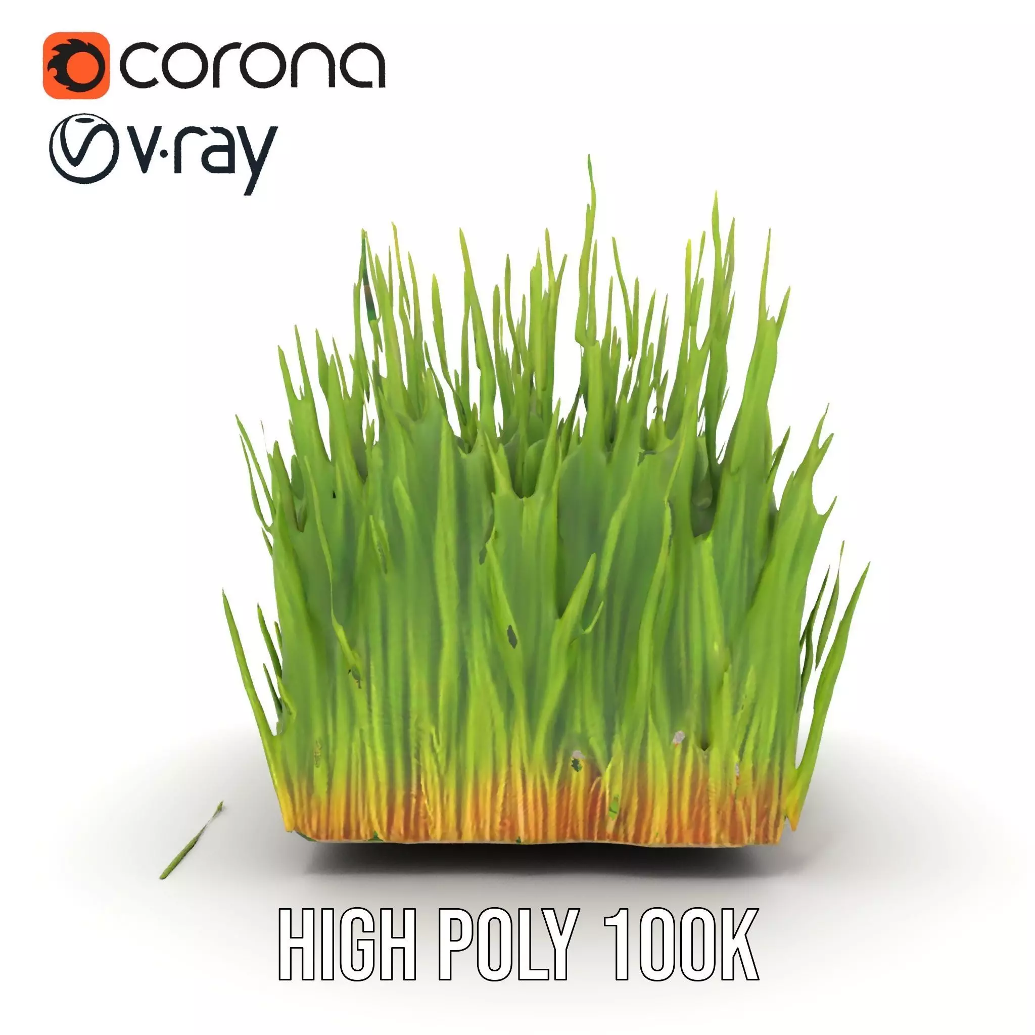 Vibrant Green Grass model pack Low-poly 3D model_31