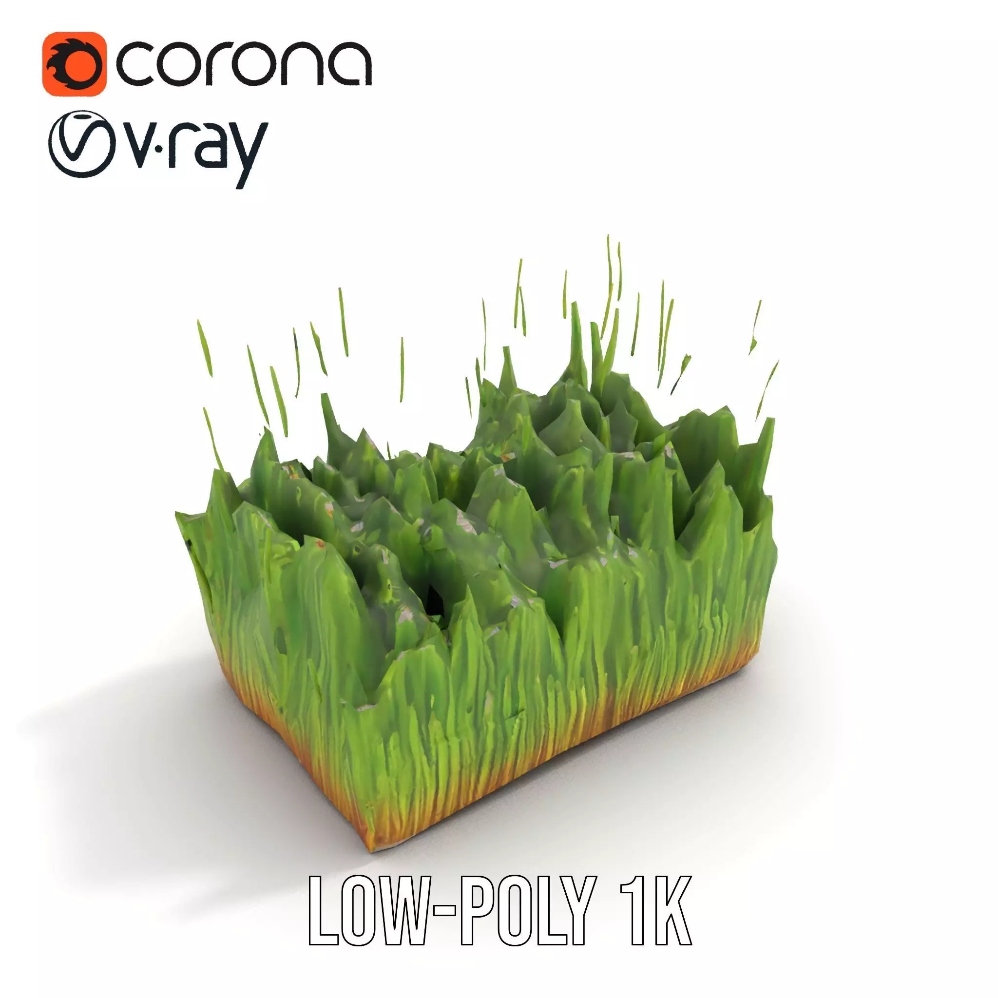 Vibrant Green Grass model pack Low-poly 3D model_14