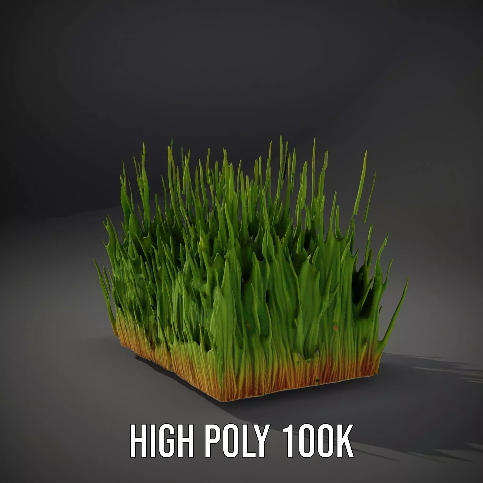 Vibrant Green Grass model pack Low-poly 3D model_12