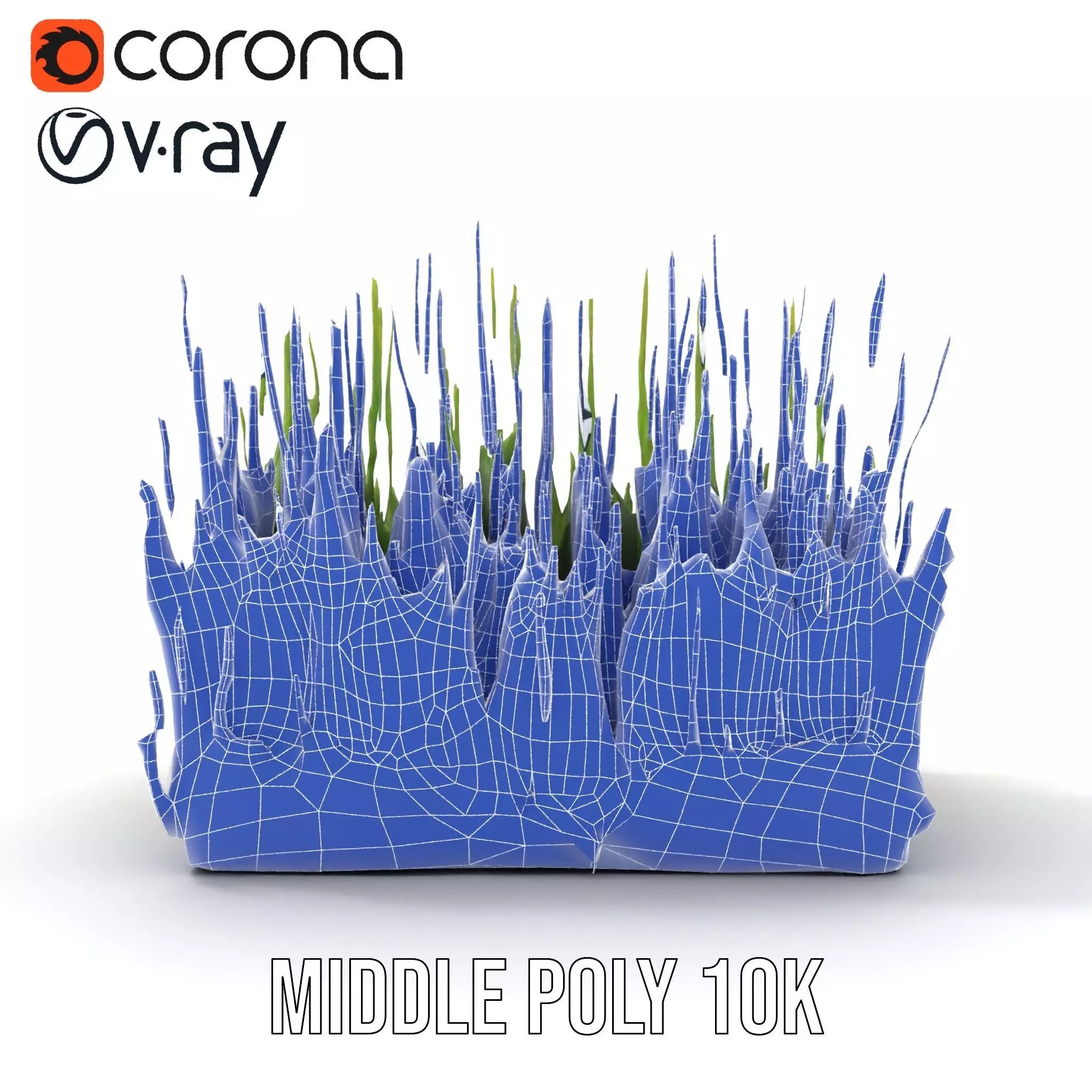 Vibrant Green Grass model pack Low-poly 3D model_29