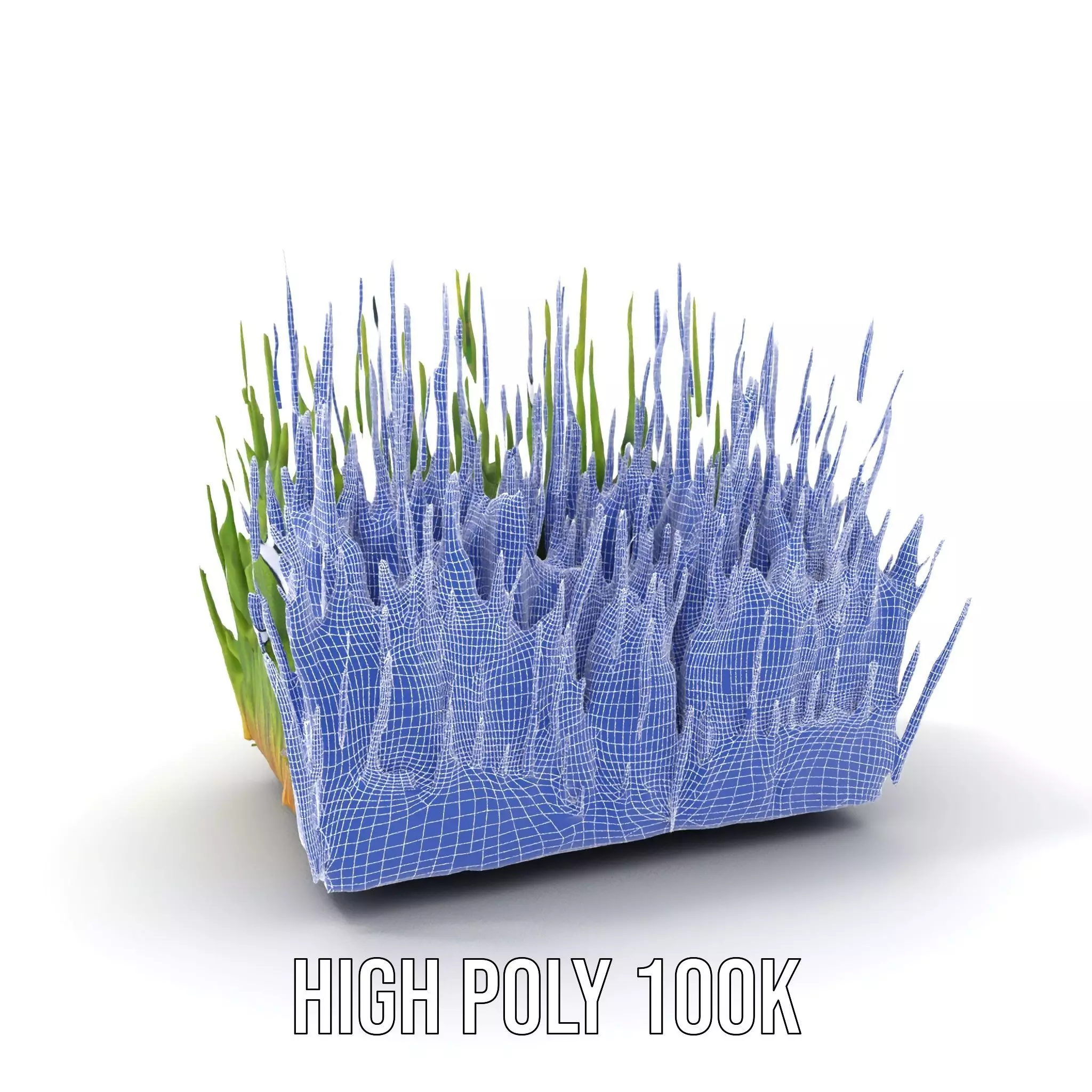 Vibrant Green Grass model pack Low-poly 3D model_4