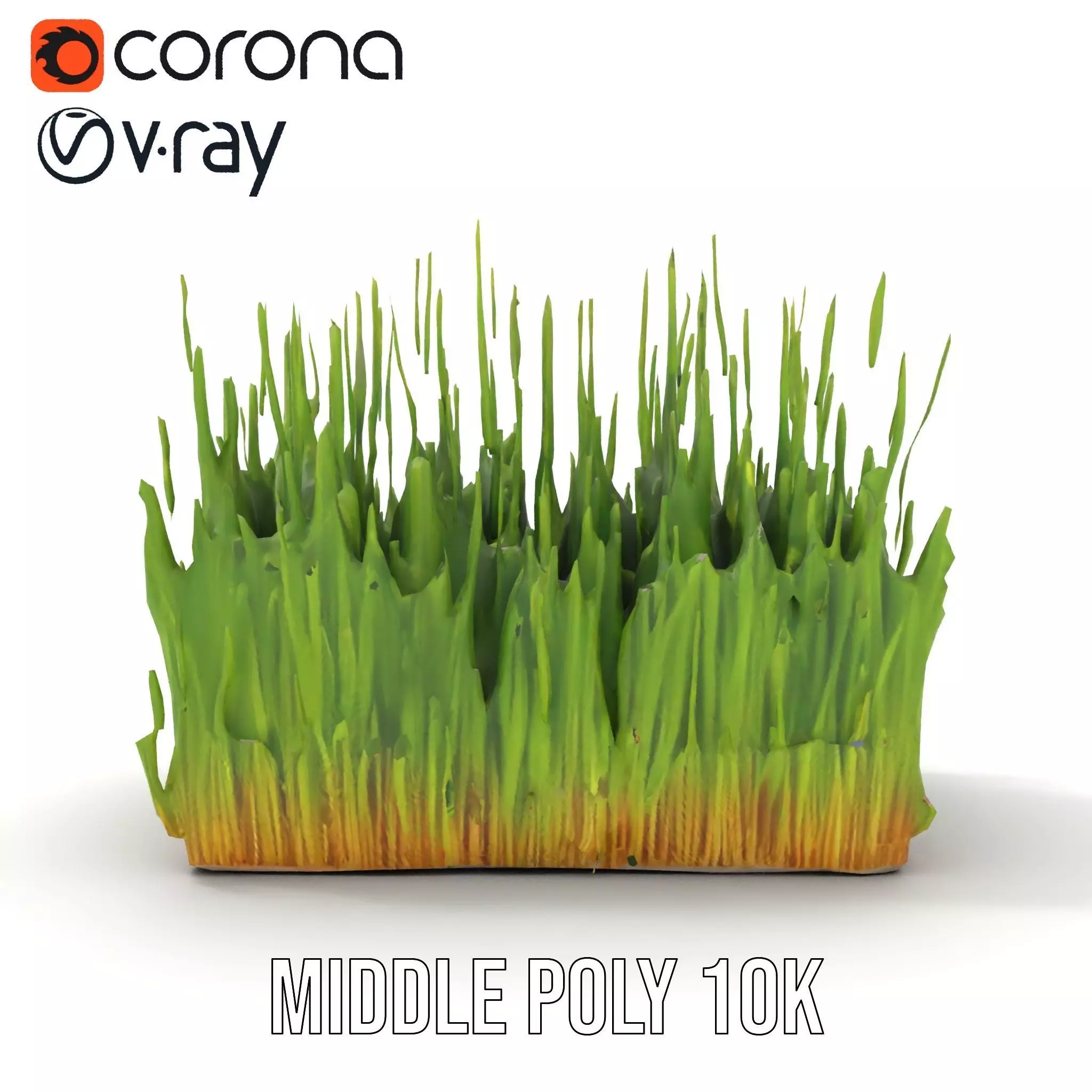 Vibrant Green Grass model pack Low-poly 3D model_18